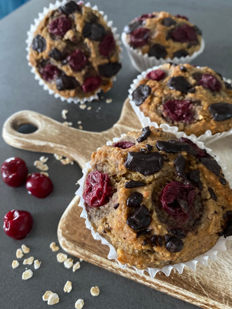 Cherry Muffins With Chocolate 