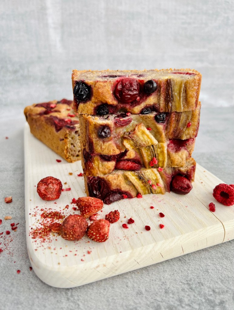 Healthy Vegan Berry Banana Bread