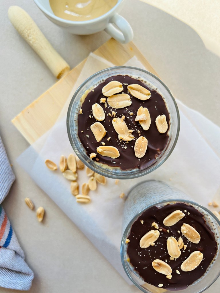 Vegan Snickers Chia Pudding