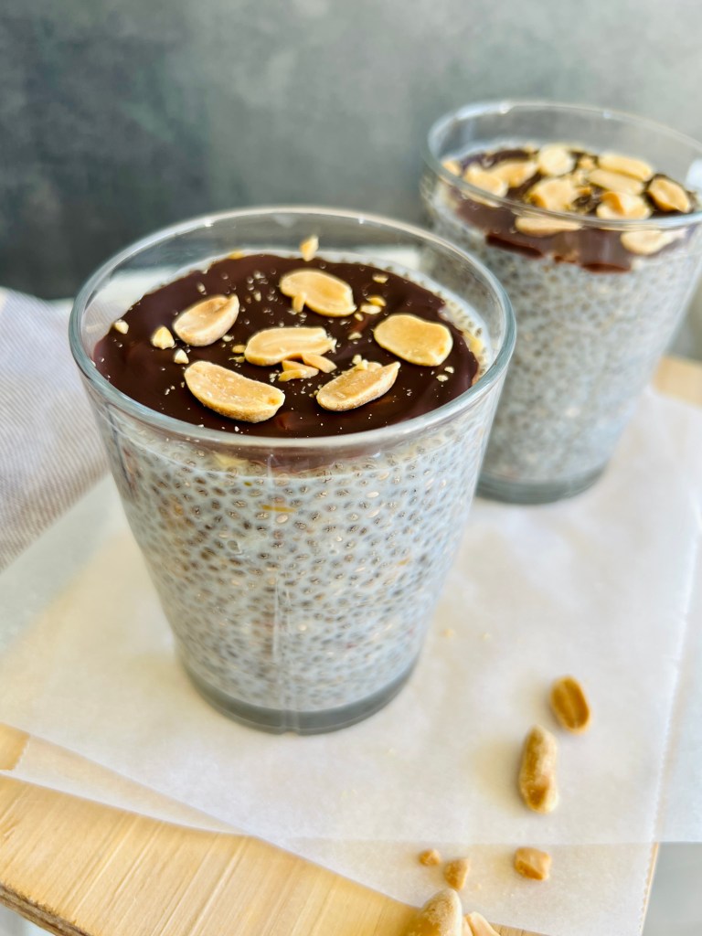 Vegan Snickers Chia Pudding