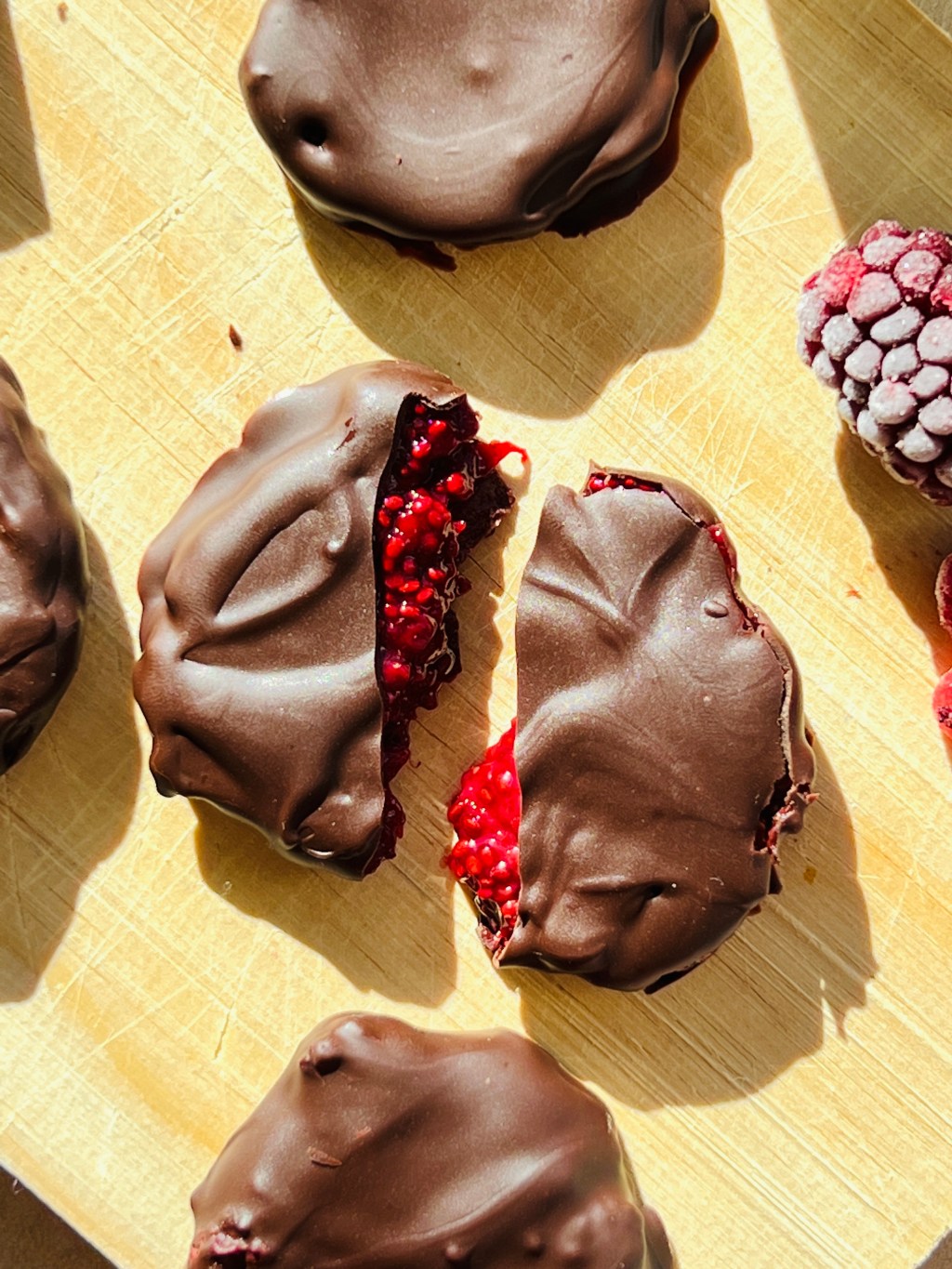 Chocolate-Covered Berry Jam Bites