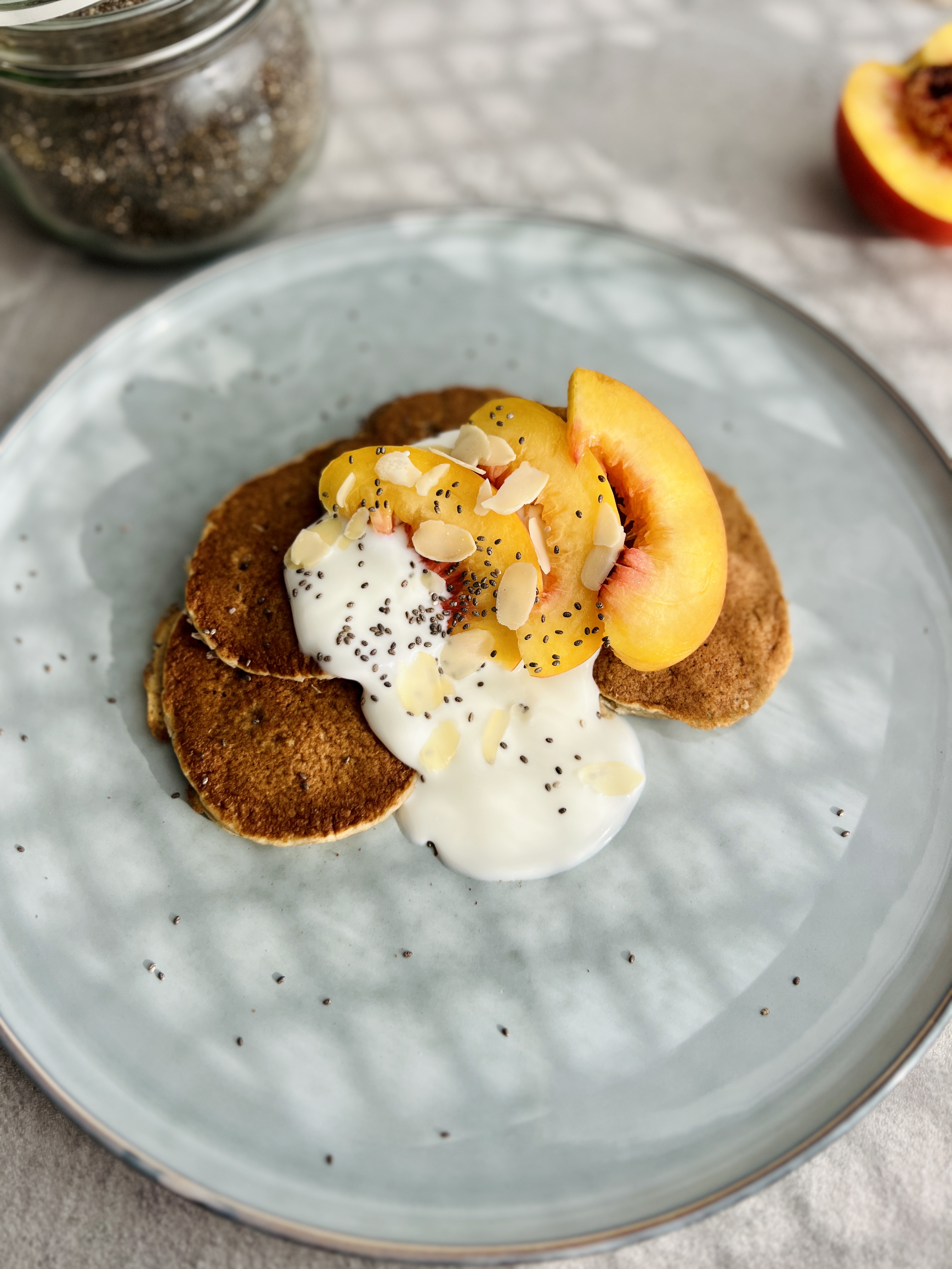 Healthy Banana Chia Pancakes 