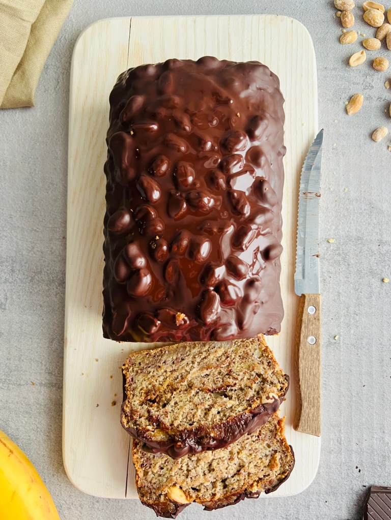 Healthy Vegan Snickers Banana Bread