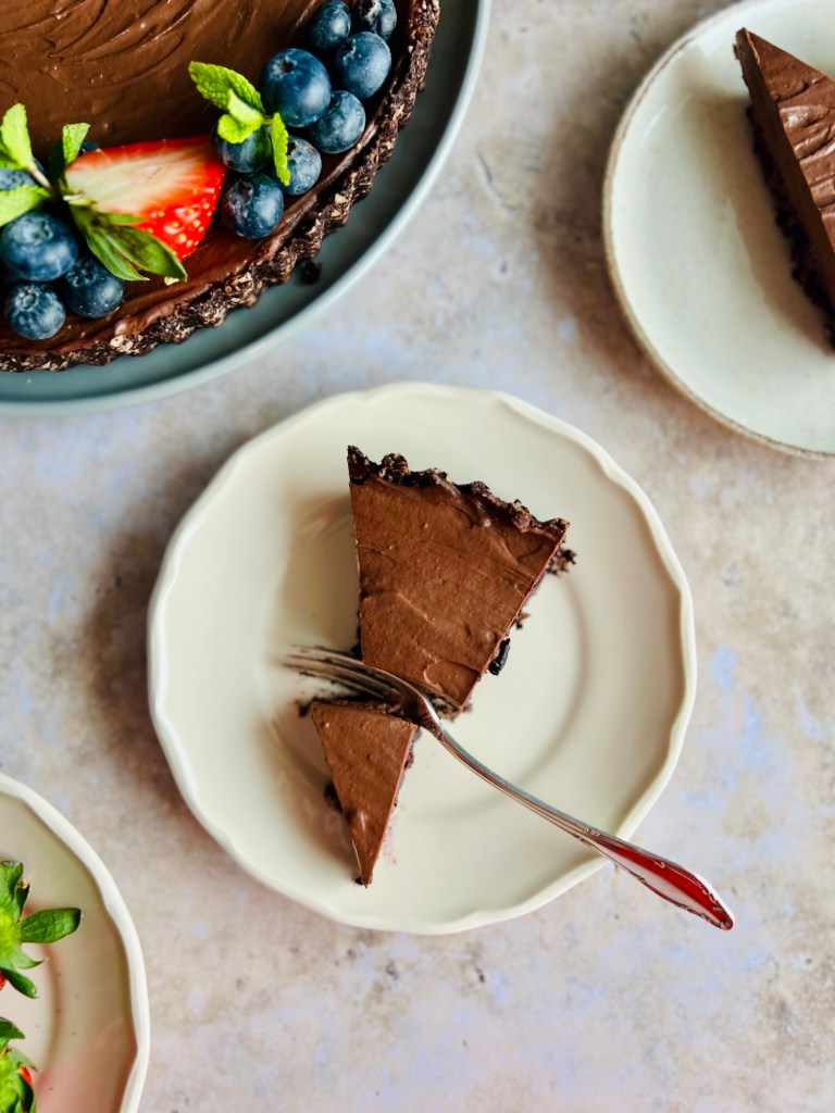 Gluten-free Chocolate Blueberry Tart 